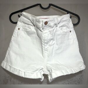 Guess LA-High Waisted-White-Women's Denim Shorts-Size-27(Fits 26)-Worn 1x